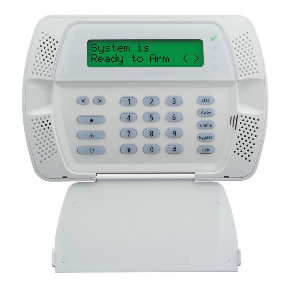 A modern security alarm system keypad